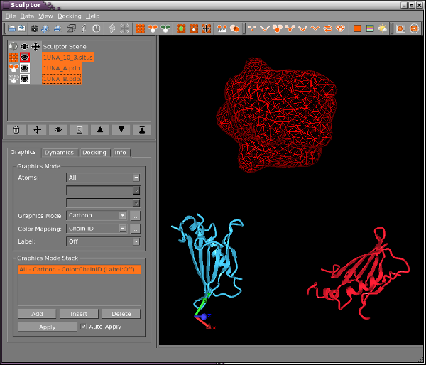 Select atomic structures and volumetric map